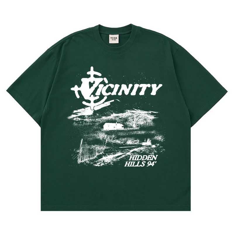 Men T-Shirt Cotton Vicinity Y2k Strtwear Graphic Korean Fashion Print Harajuku Vintage Tops Ts Oversized Aesthetic ClothesC250418