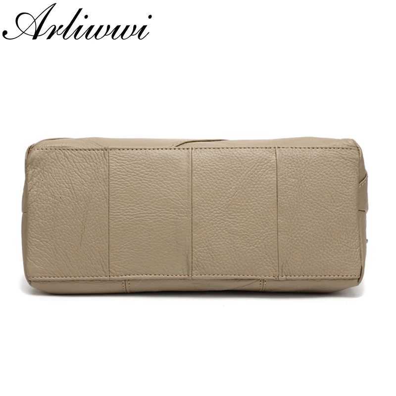 Arliwwi 100 Real Cow Leather Designer Women Shoulder Handbag Extra Soft Cowhide Genuine Leather Bags GS01W251118