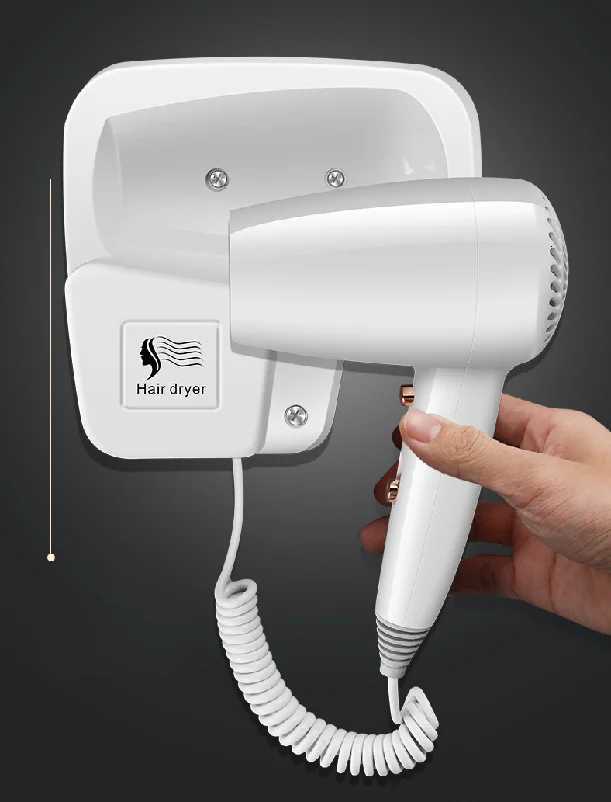 Hotel Supplies Guest Comfort Kit Abs Plastic Hotel Bathroom Wall Mounted Professional Hair DryerT251118