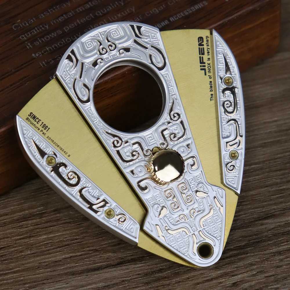 Portable Stainless Steel Cigar Cutter Sharp Travel Double-edged Guillotine Beautifully Fashion Cigar Cutter CT-008 2024 NewC250415