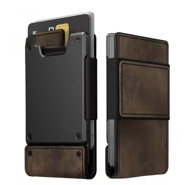 New hot selling fashion designer bags Christmas gifts ultra-thin two tone leather wallets men's card holders card holders card sleeves