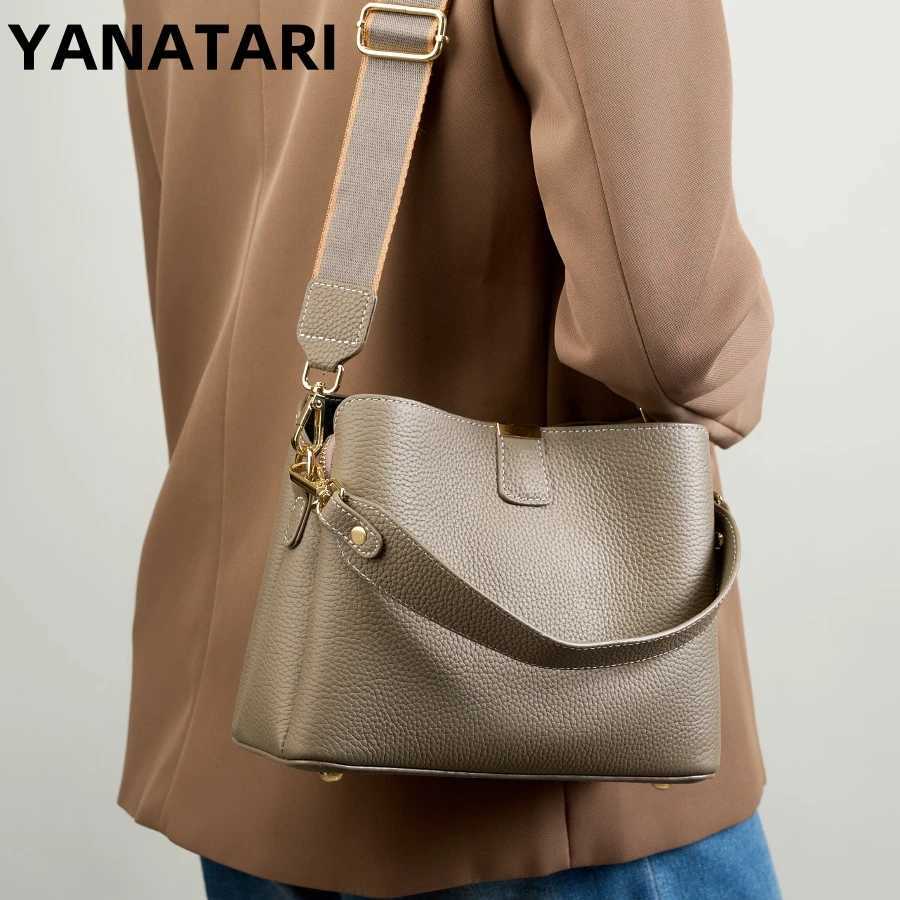 YANATARI Genuine leather woman bag shoulder bag Handbags crossbody bag luxury designer minimalism bag Cattle leather greyW251118