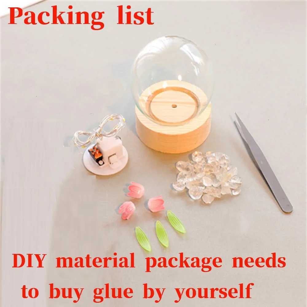 Tulip Night Light Cute Floral Lamp Bedroom Room Decor Valentines Day Gift Lampara Tulipanes Girlfriend DIY Material M251118