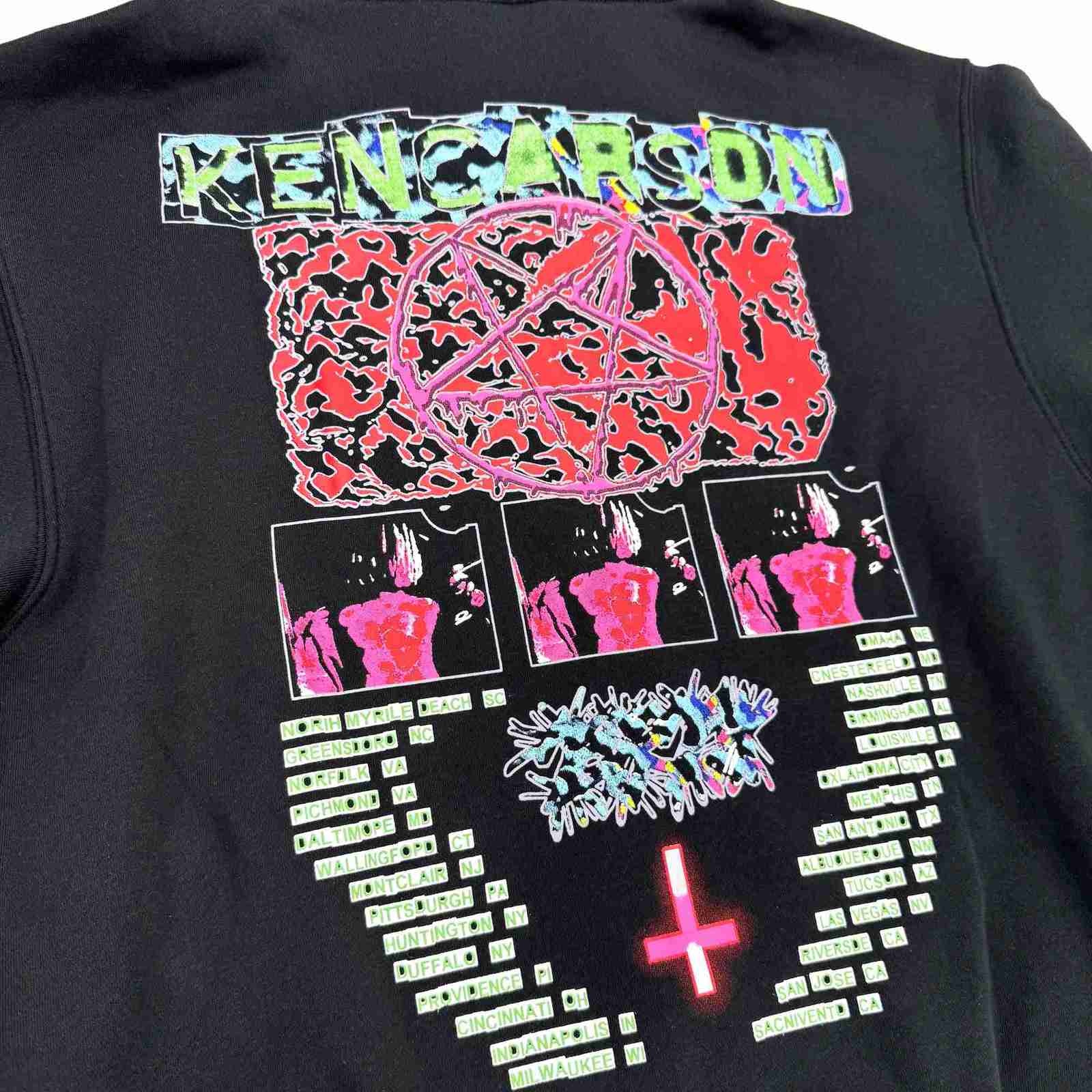 New Men KEN CARSON A Great Chaos actual hate Tour Pullover Hoodies Hoody Hooded Sweatshirts velvet Cotton Thick Fleece US N313 X251118