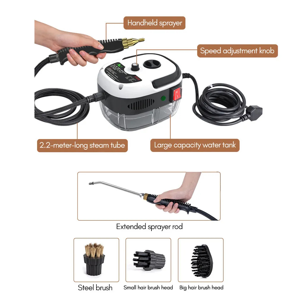 Portable Handheld Pressurized Steam Cleaner - 2500W with High Temperature for Effective Cleaning