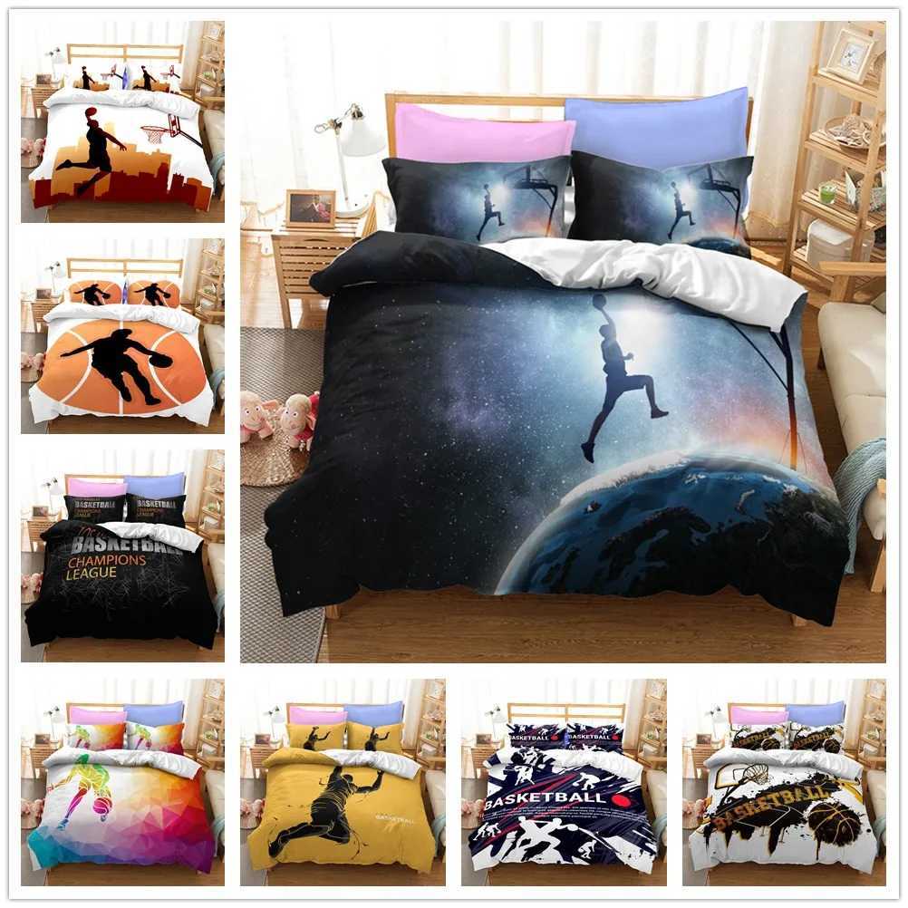 Poster Basketball Athlete Duvet Cover Set King Queen Double Full Twin Single Size Bed Linen SetM251118