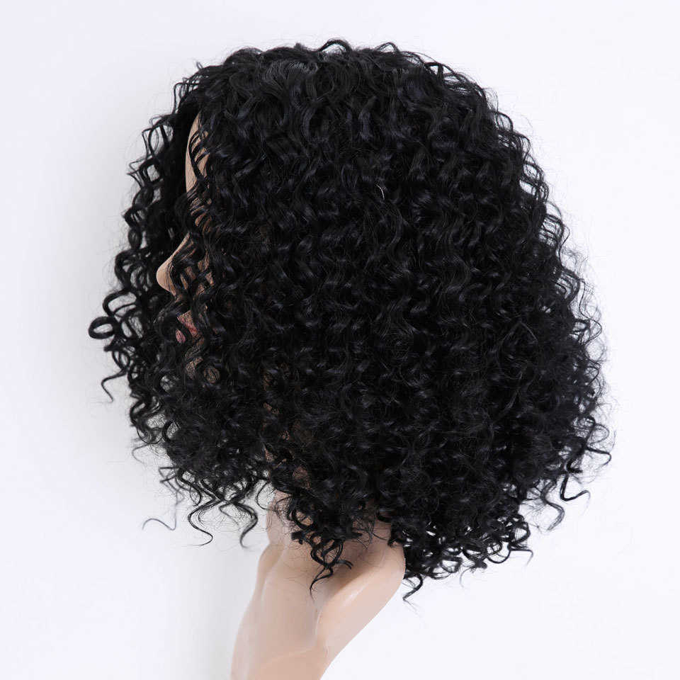 African small curl wigs, European-style wigs, women's short curly hair, hair explosion hairstyle, synthetic head coverings