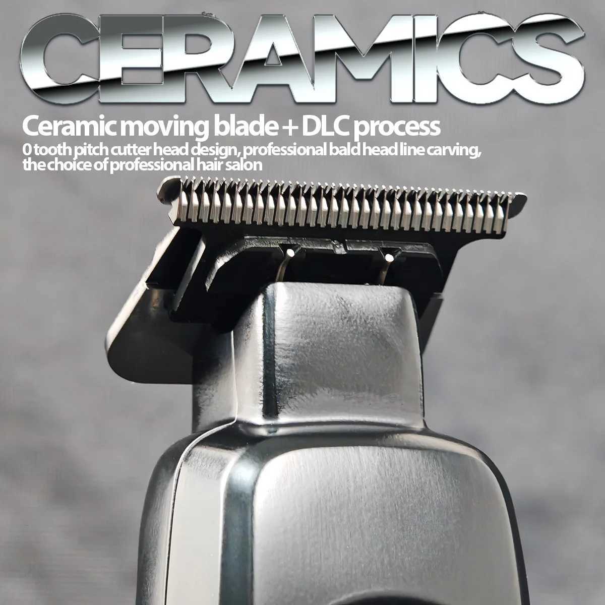 7200RPM Professional Hairdressing Trimmer DLC Full Metal Hairdressing Surface Base Charging Clipper Suitable for Mens Barber Brushless Motor DK-078W25
