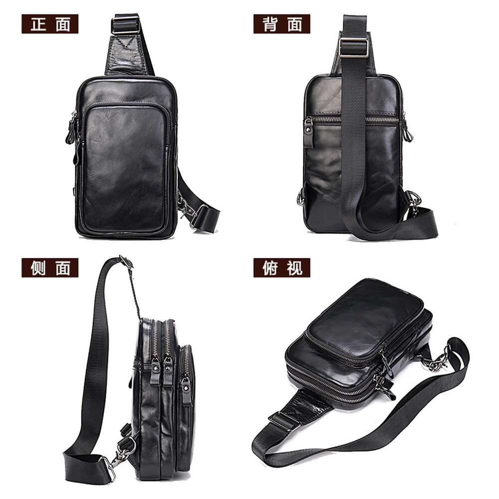 Chest 100% Genuine Leather Shoulder strap handbags Messenger Bag Men Sg Bags designer bag black Crossbody Pack