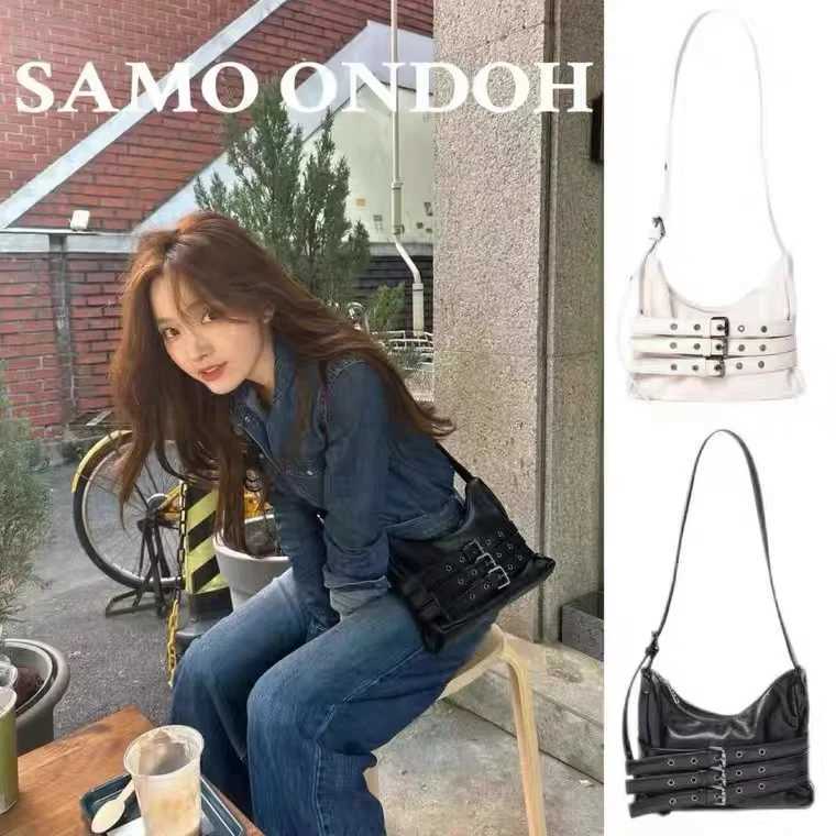 Korean celebrity Samoondoh motorcycle bag SAMO ONDOH bag shoulder strap cross body bag Song Yuqi same model Y250417