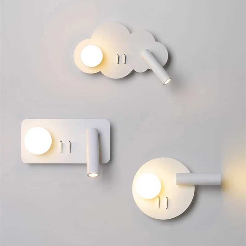 Cloud wall lamp Nordic ins wind minimalist bedside lamp modern minimalist boys and girls childrens room bedroom wall lamp M251118
