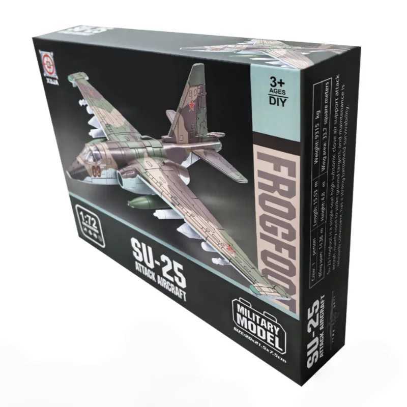 172 Russian SU-25 Frogfoot Support Attack Aircraft Model Creative Military Series Building Blocks DIY Toys For Boys Xmas Gifts C251118
