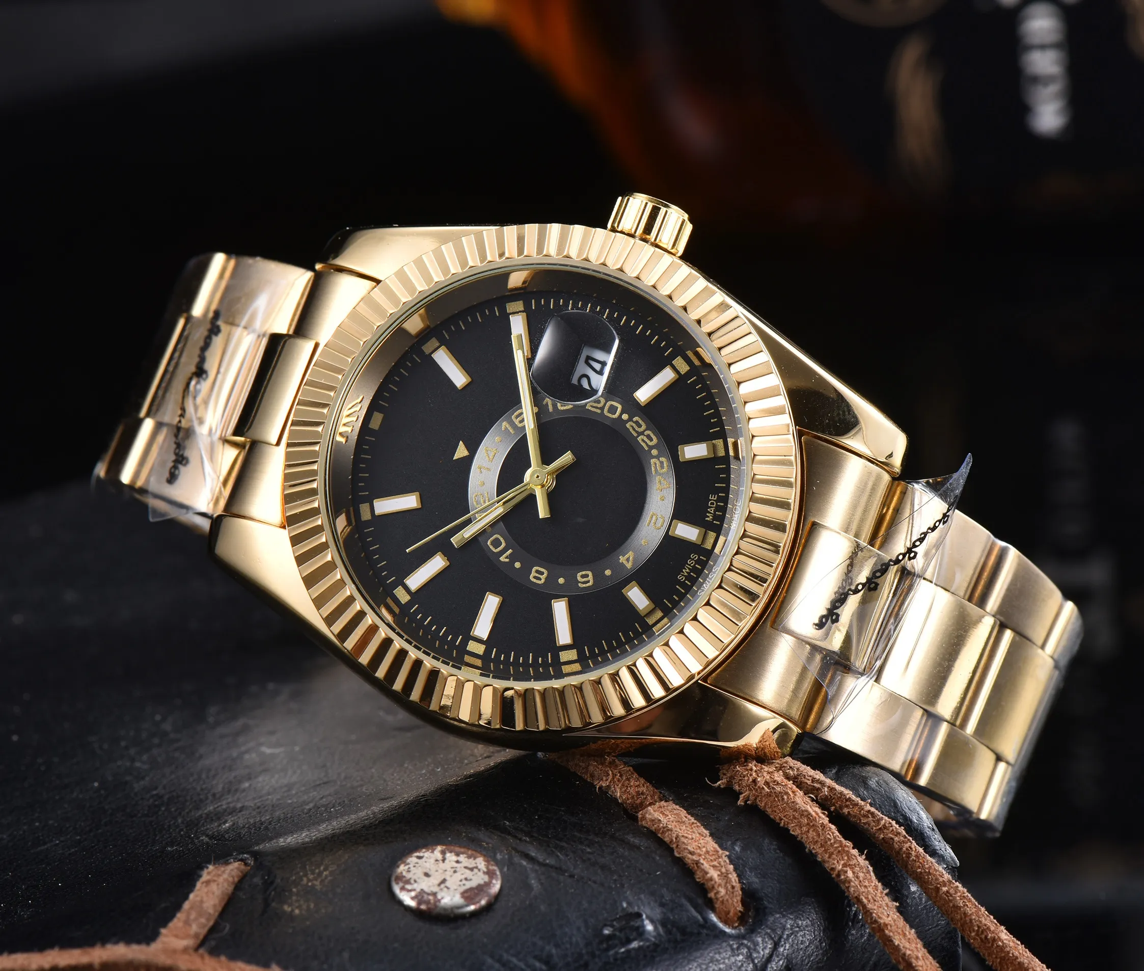 2025new mens watch designer watches automatic quartz movement waterproof designer Watches Steel belt RO7090