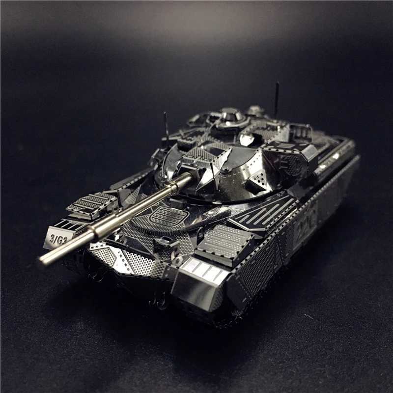 IRONSTAR Sliver Stainless 3D Metal model kit JS-2 tank Chieftain MK50 Tank Assembly Model DIY Laser Cut Model Toys for Adult C251118