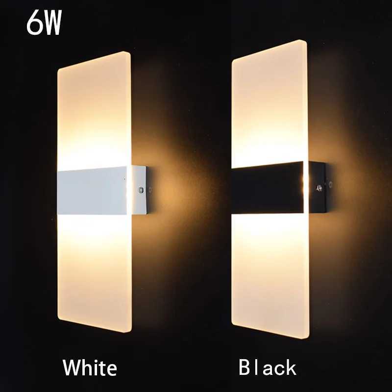 Right Angle wall lamp led acrylic 4/6/12/18W Modern simple interior bedroom living room bedside corridor Door Hotel AC90-260V M251118