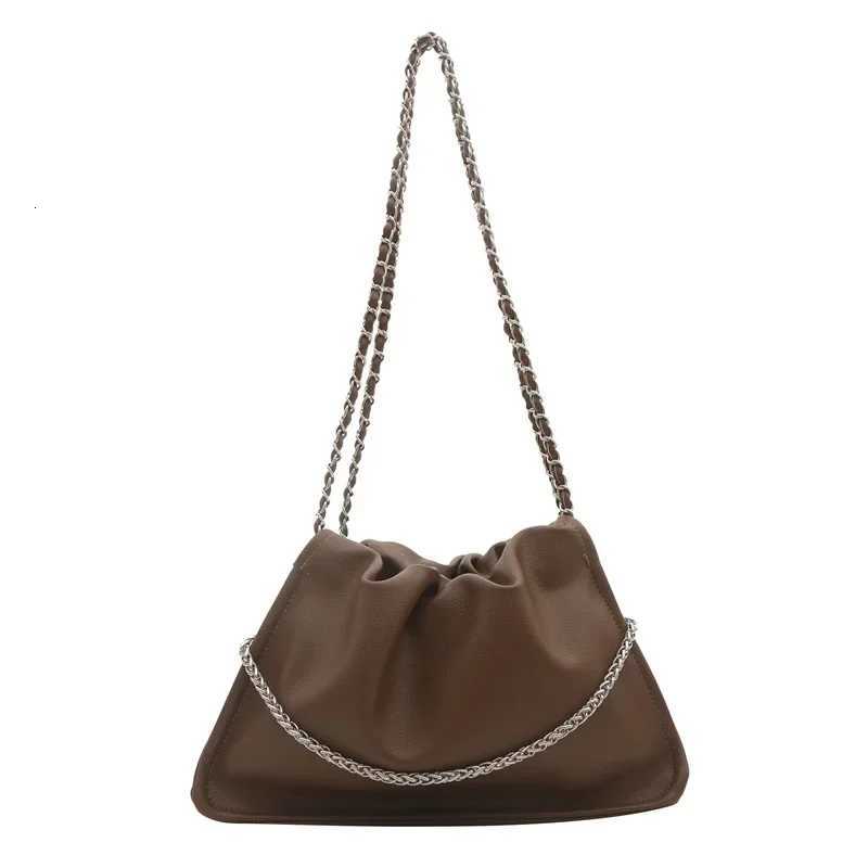 Soft PU Womens Bucket Bag Casual Drawstring Crossbody Bag Fashionable Chain Shoulder Bag Artistic Style Single Shoulder BagW251118