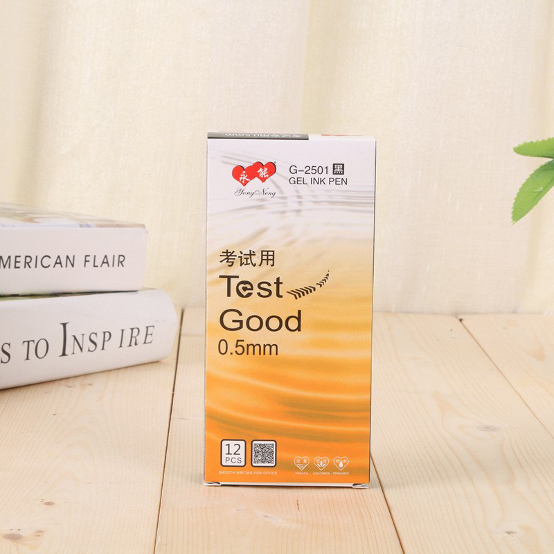 Education and Office Use Yongneng 2501 Black Needle-Tipped Gel Pen Long Lasting Performance