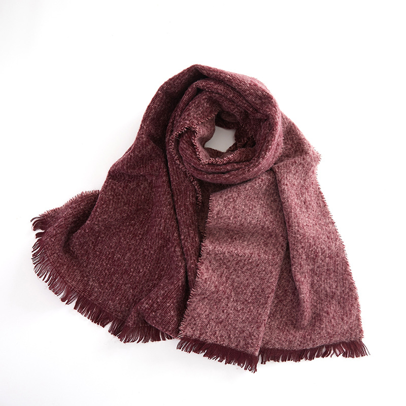 K432 Specially supply the new European and American cashmere thickened circle yarn men and women's scarf autumn and winter all-match single color