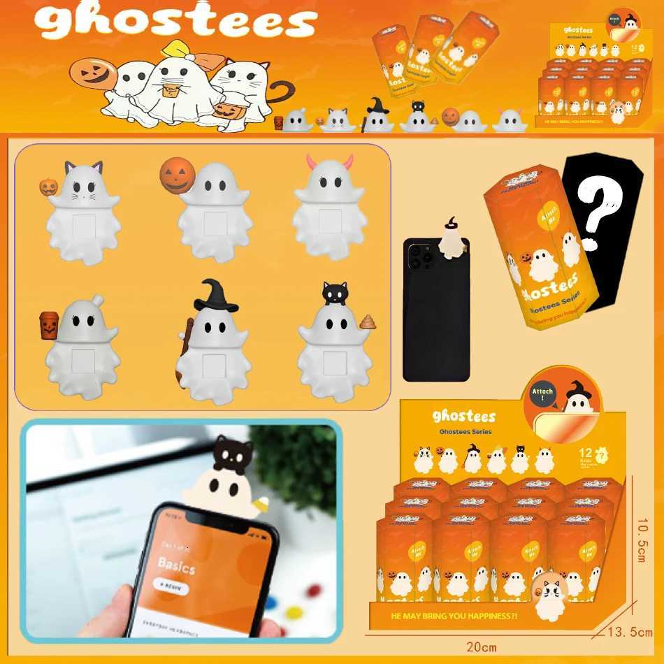 Blind Box Ghostees Mystery Phone Halloween Phones Decor Collect Hippers Action Figure Mystery Toys Kid Surprise Cute GiftsW251118
