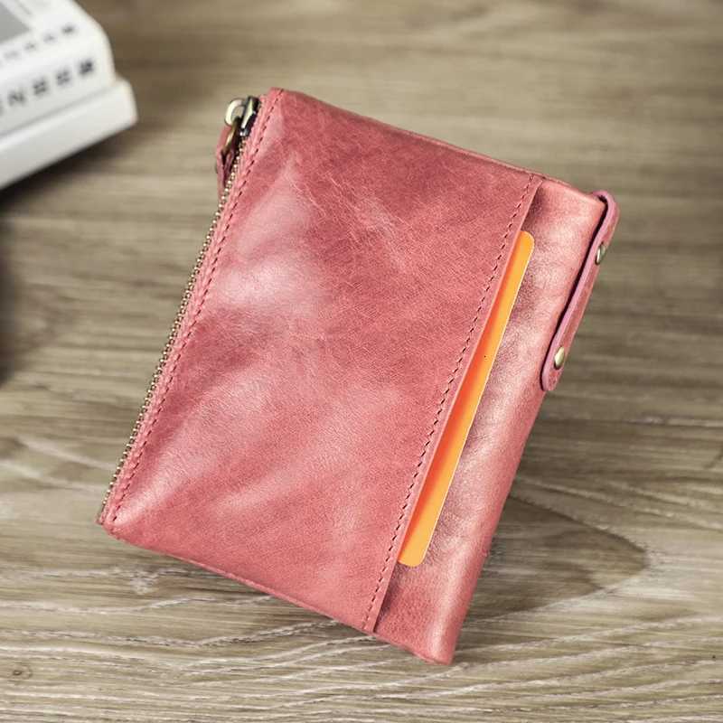 CONTACTS Genuine Leather Short Wallets for Women Luxury Designer Card Holder Coin Purse Money Clip Mini Wallet Female Bag MenT251118