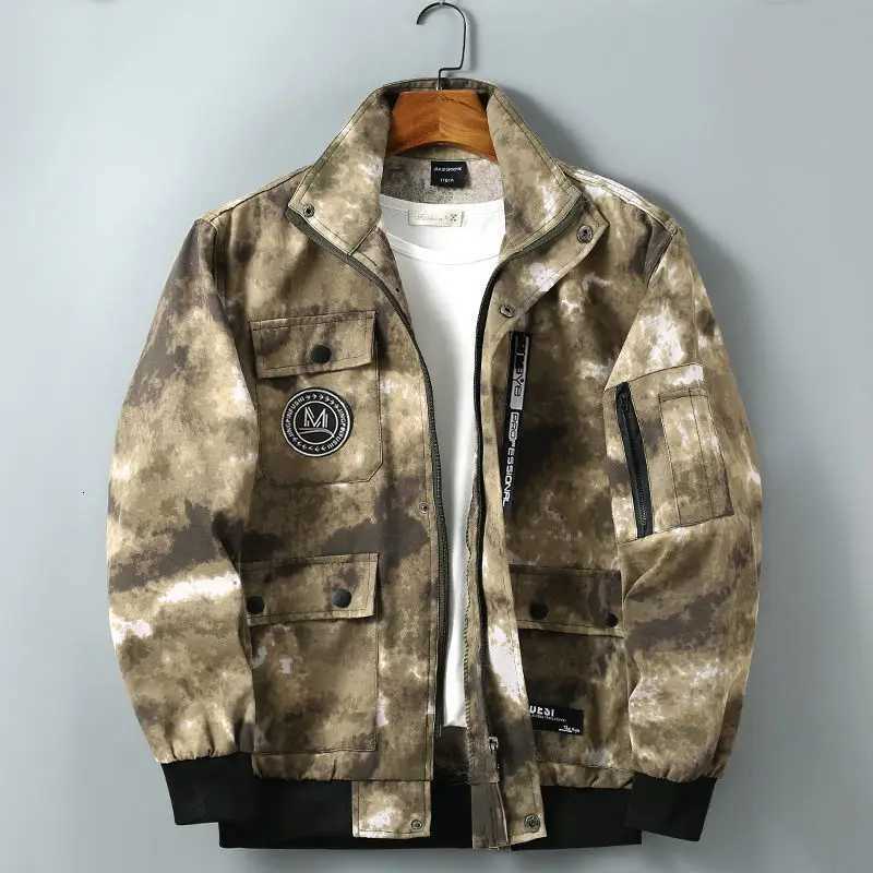 Men Clothing Two Pieces Set 2023 Training Two-piece Sweat-shirt Cargo Pants Man Apparel Heavy Jackets Labor Work Camouflage Suit M251118