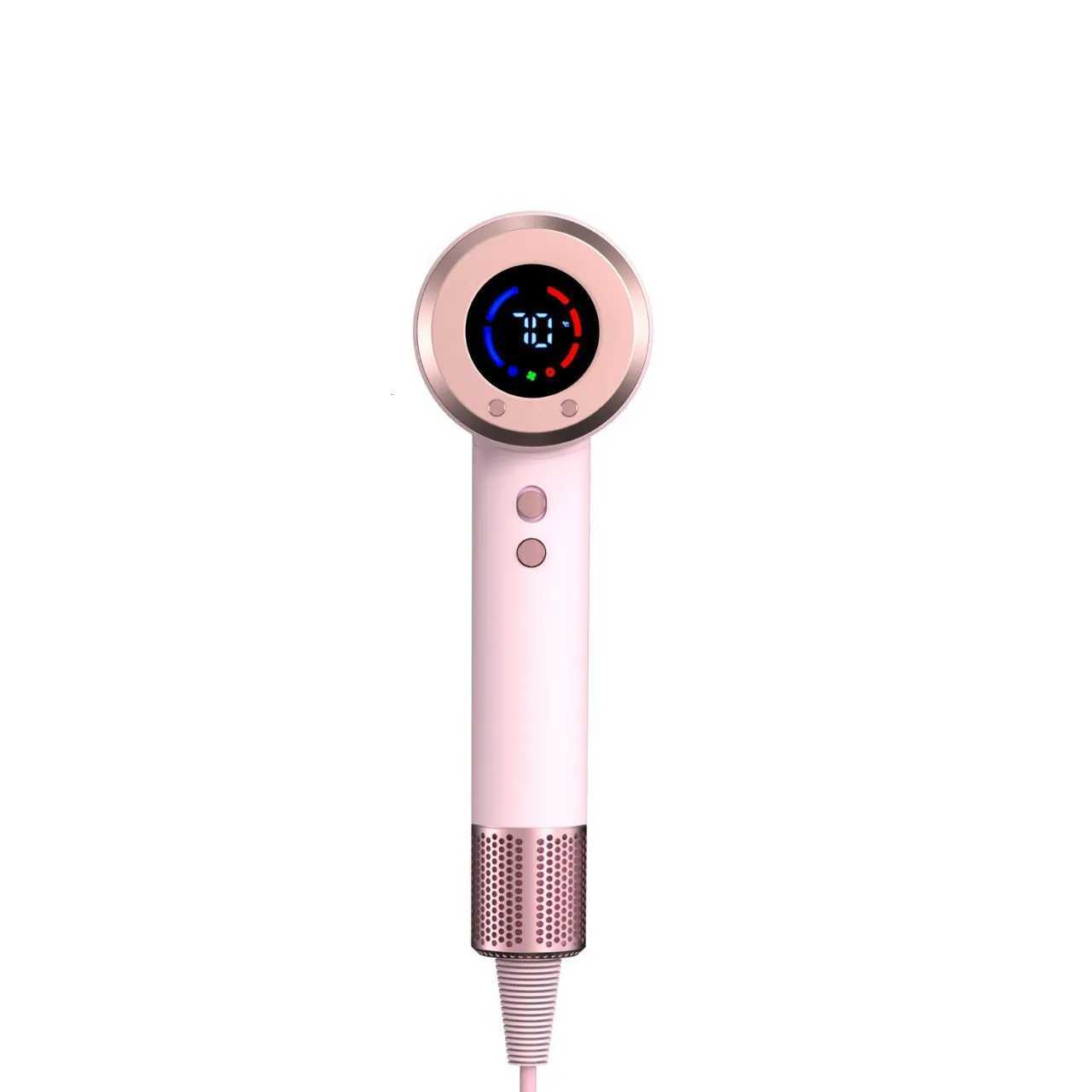 Digital Display High Speed Hair Dryer Salon Household Leafless Large Blowing Force Hair Care Negative Ion Hair DryerT251118