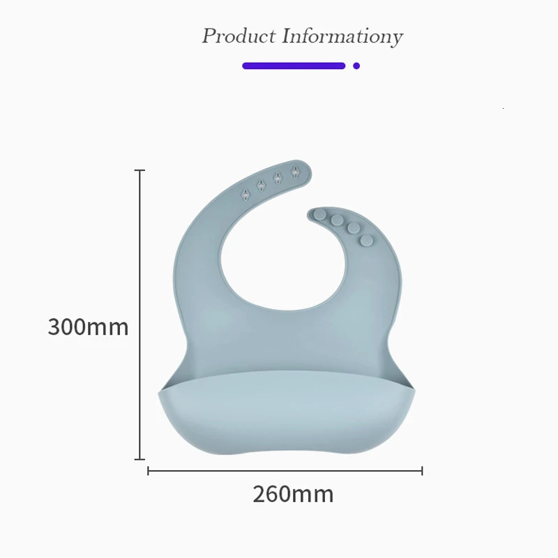 Baby silicone tray bib waterproof soft 4speed adjustable born diet isolation dirt feeding Saliva Pocke childrens products 250414z