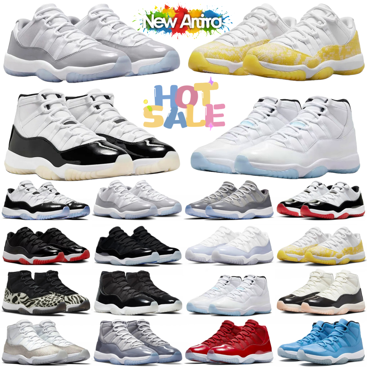 J11 Top Quality Basketball Shoes Men Designer Shoes 11s Women Fashion Classic sneakers Black White Grey Red Blue Men and Women Outdoor Leisure Sports Shoes