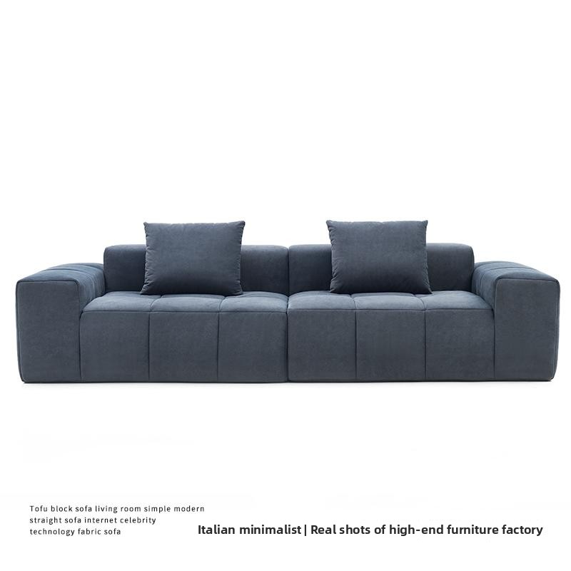 Compressed Foldable Tofu Block Sofa Bed, Modern Minimalist Convertible Couch with Cushions, Space-Saving Fabric Sofa for Living Room, Easy Assembly