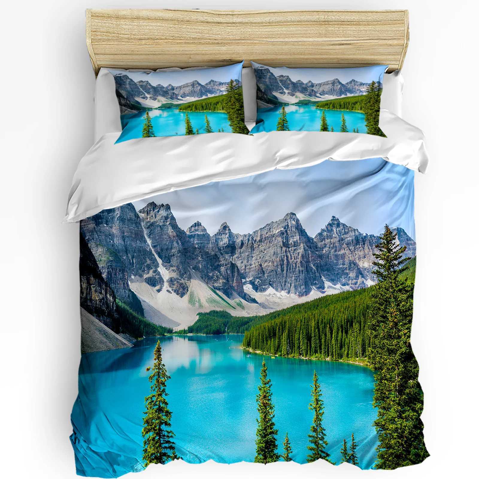 3pcs Bedding Set White Snow Cable Car Ski Mountain Sketch Duvet Cover Case Boy Kid Teen Girl Bedding Covers SetM251118