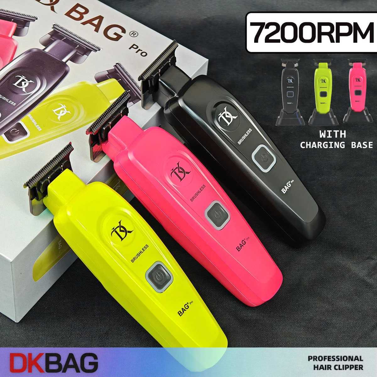 7200RPM Professional Hairdressing Trimmer DLC Full Metal Hairdressing Surface Base Charging Clipper Suitable for Mens Barber Brushless Motor DK-078W25