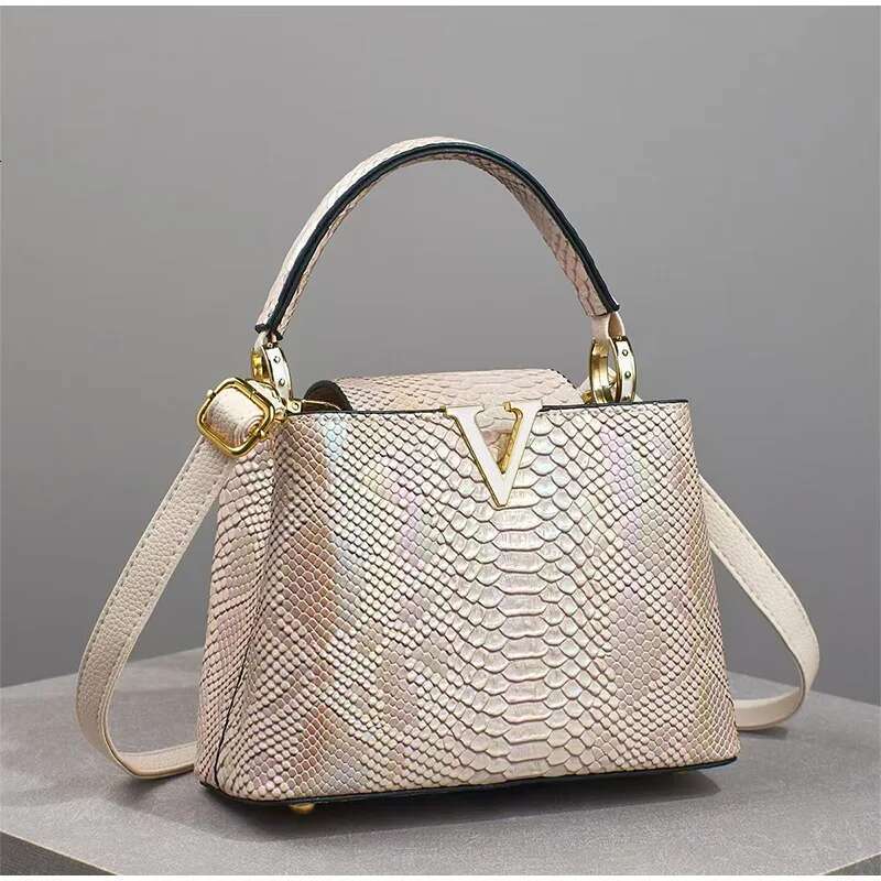 womens snake print v letter handbag designer hot exquisite colorful crossbody high quality ladies leather shoulder bag