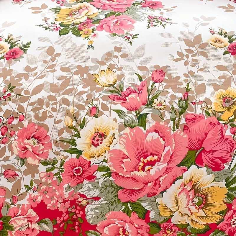 Floral Duvet Cover Set with Zipper Closure - 3 Piece Bedding Set Includes 1 Duvet Cover and 2 casesM251118