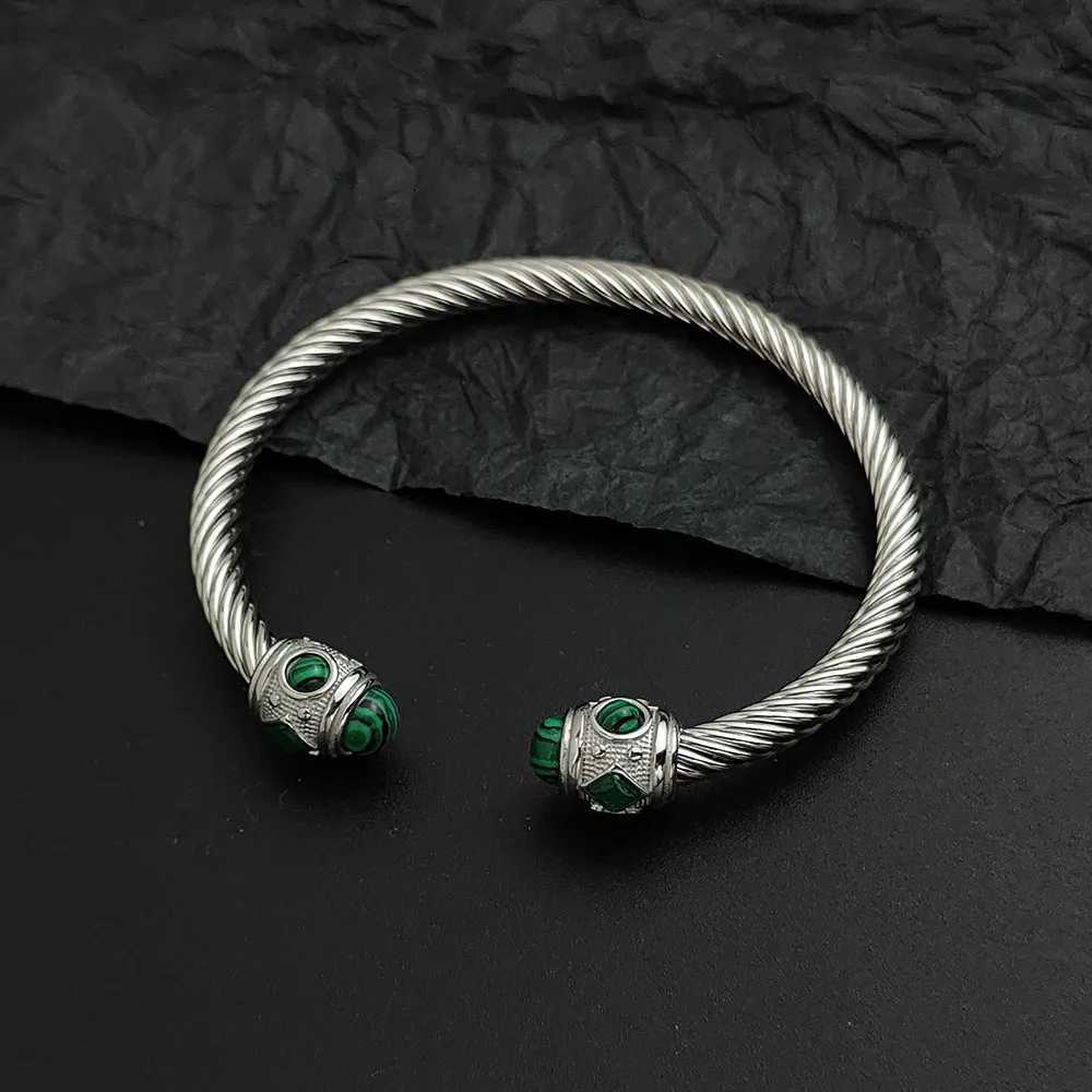 Creative wire buckle sapphire gold-plated stainless stl womens bracelet waterproof and rust-fr couple bracelet C251118