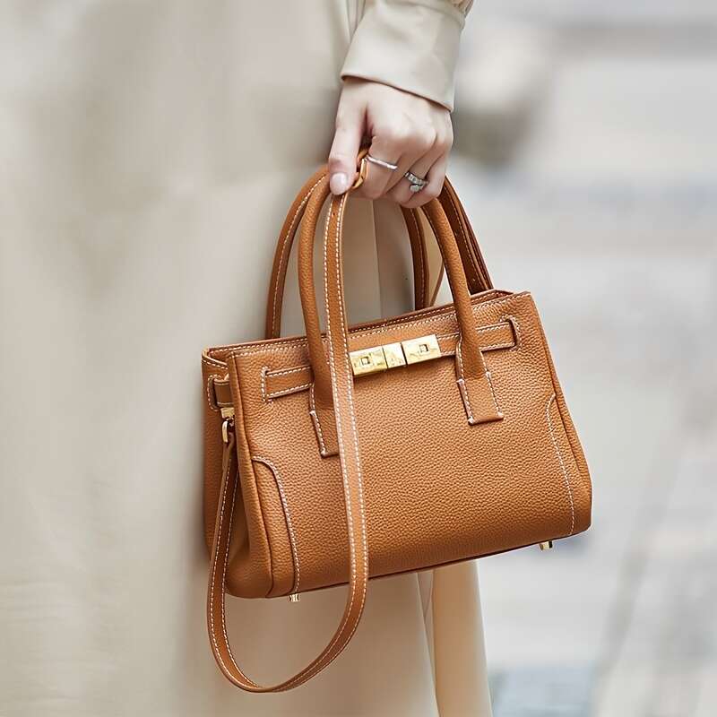 ZOOLER Women's Genuine Leather - Vintage Quilted Design With Adjustable Strap, Zipper Closure Golden-Tone Hardware, Elegant / Commuter Handbag Fo