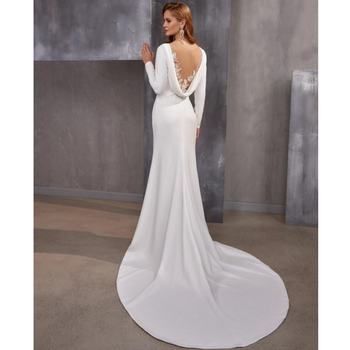 Exquiste Mermaid Wedding Dresses For Brides Long Sleeves Backless Bridal Gowns Robe de Mariee