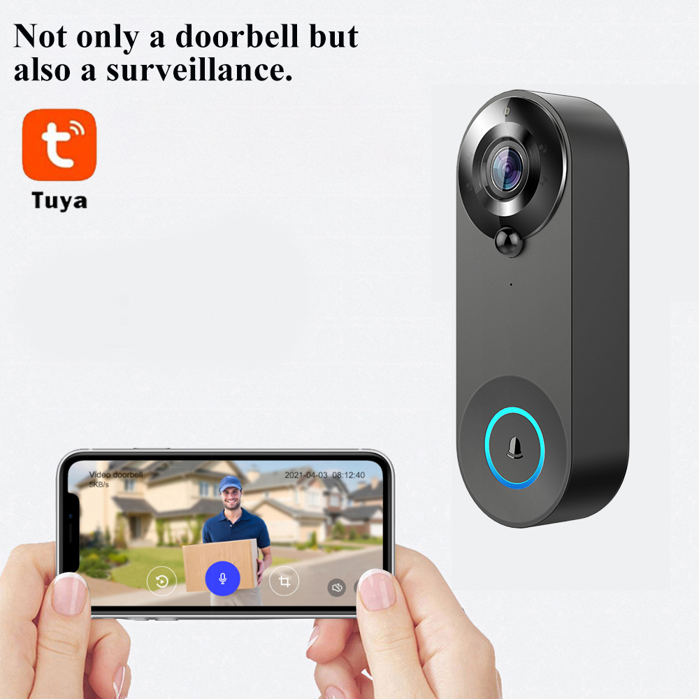 1080P Wireless Video Doorbell Camera WiFi Smart Door Bell Tuya Smart Home Security Motion Detect Night Vision Intercom Doorbells