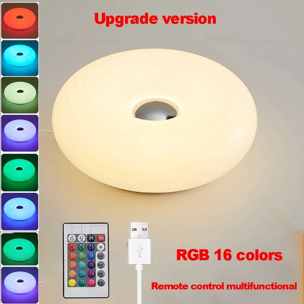 Bedroom bedside lamp USB plug Bauhaus living room dining room decoration donut ambient light M251118