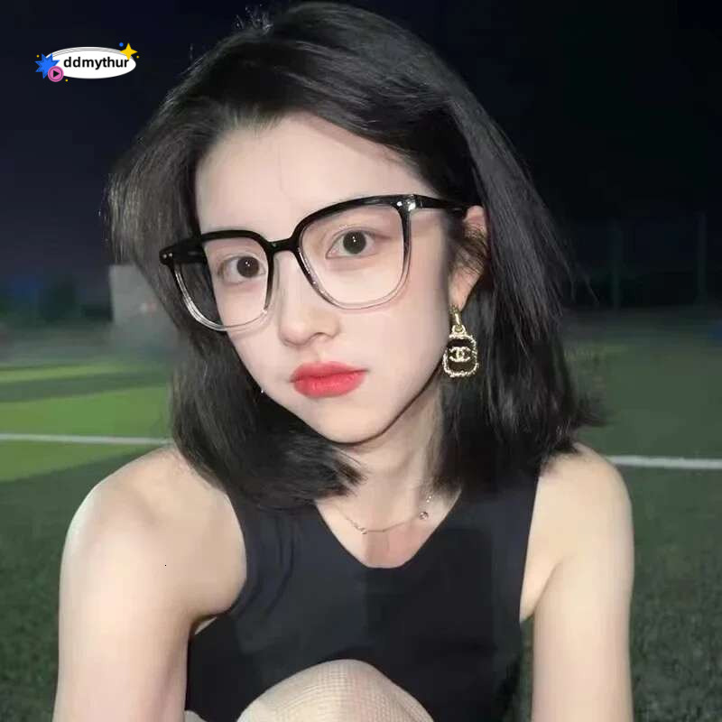 Light Frame Anti Blue Glasses Transparent Black Optical Glasse Women Men Square Eyewear Blocking eyeglasse Spectacle Eyeglasses ddmythur