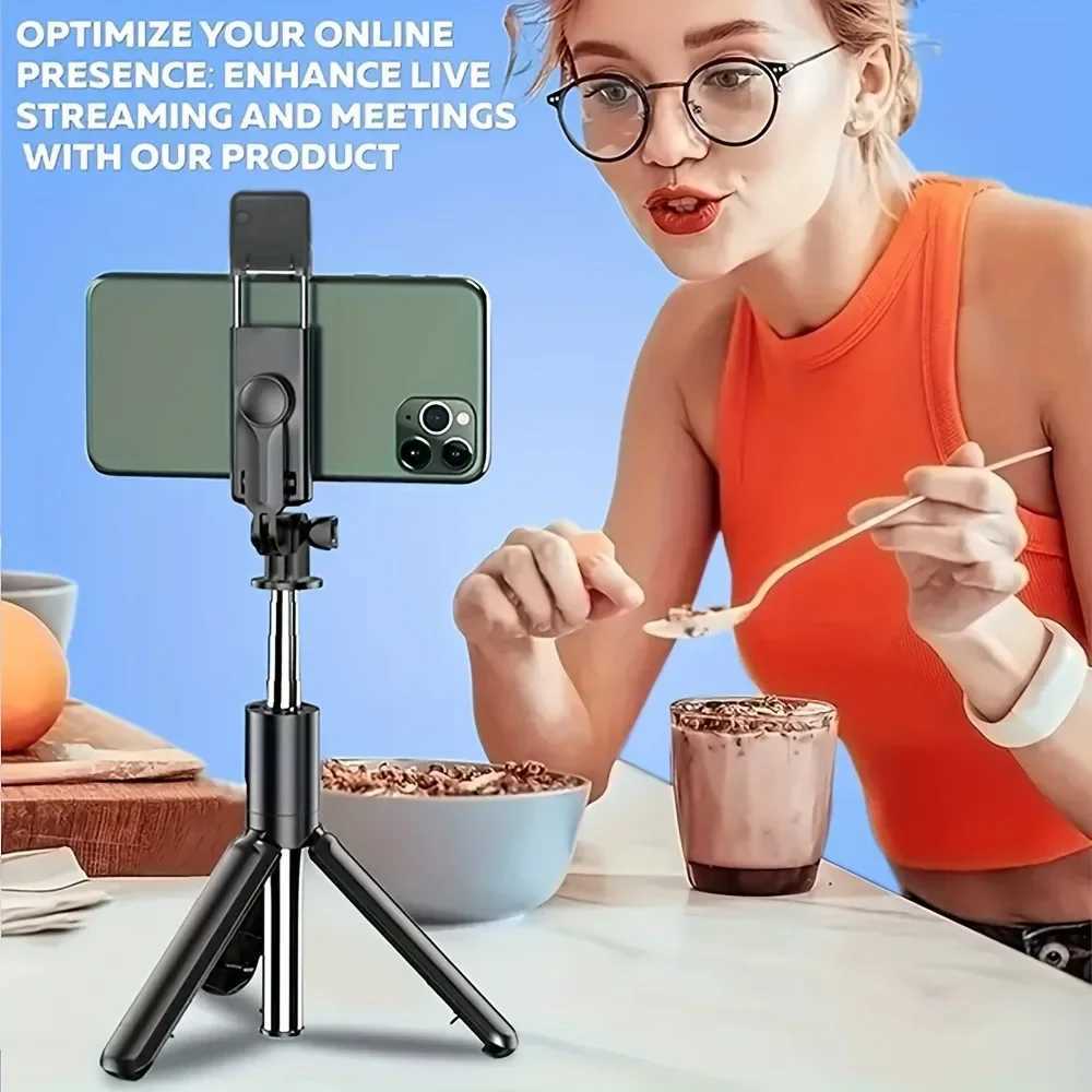 Portable wireless selfie stick for smartphones 28 inch tripod with remote folding stand used for Vlog shooting and recording Z250418