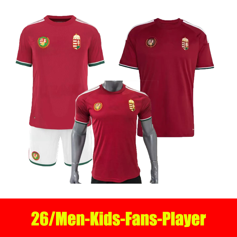 Hungary 2026 World Cup Mens Home away soccer jerseys VARGA SZOBOSZLAI SALLAI men kids football shirts kits boys set 666