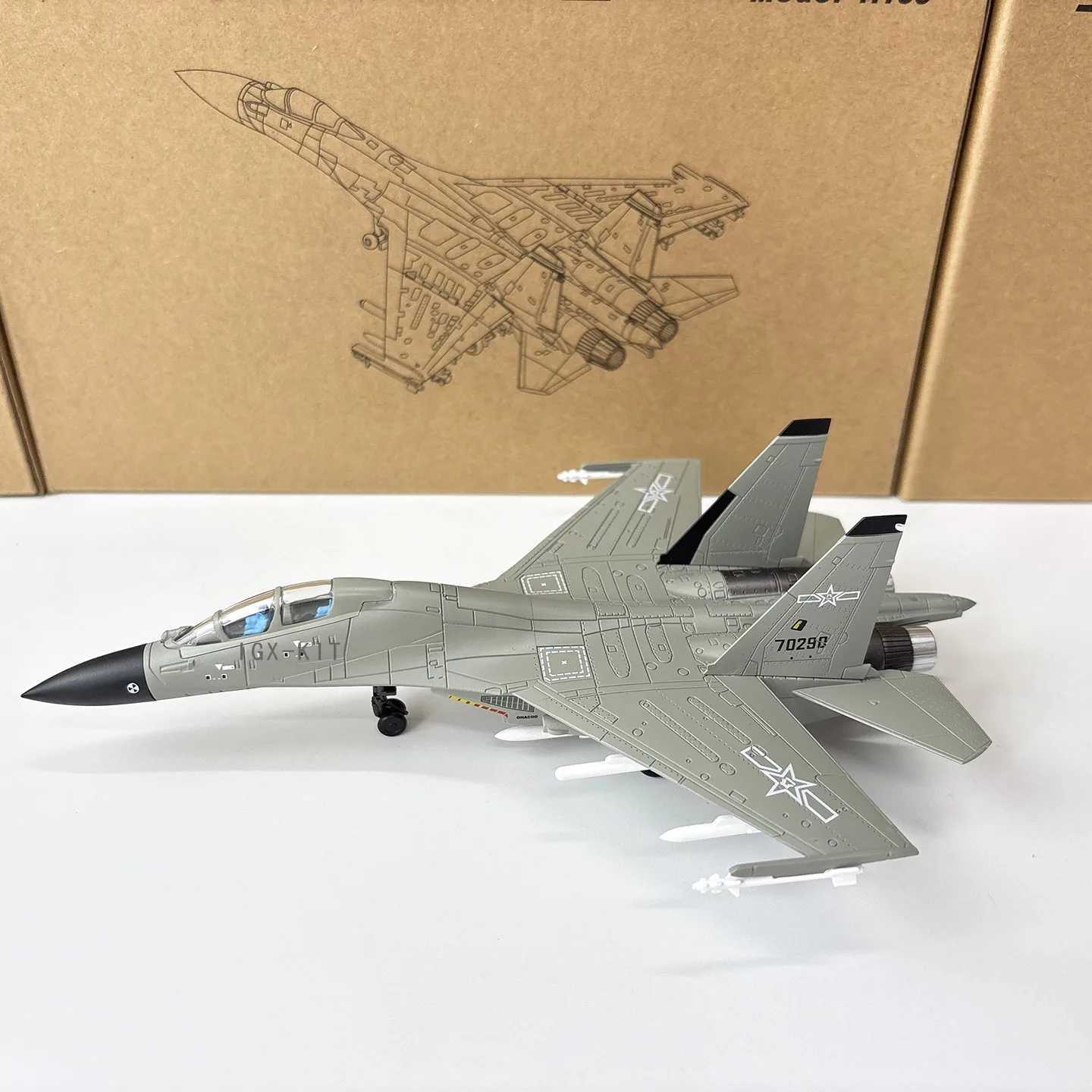 1/100 Scale China Air Force J16 J-16 Fighter Military Plane Airplane Aircraft Alloy Model Finished Collection Display C251118