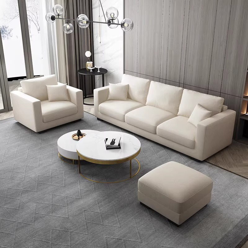 Small Space Sofa for Compact Homes, Removable Washable Fabric Couch with Cushions, Modern Minimalist Living Room Sofa, Stylish & Practical Home Furnit