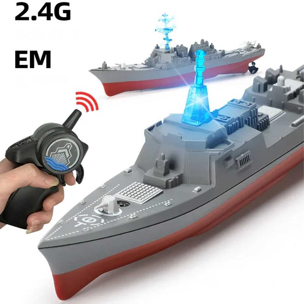 Mini Rc Boat 24G Simulation Military Aircraft Carrier Collection Model Remote Control Ship Warship Battleship Toy for Boys Gift C251118