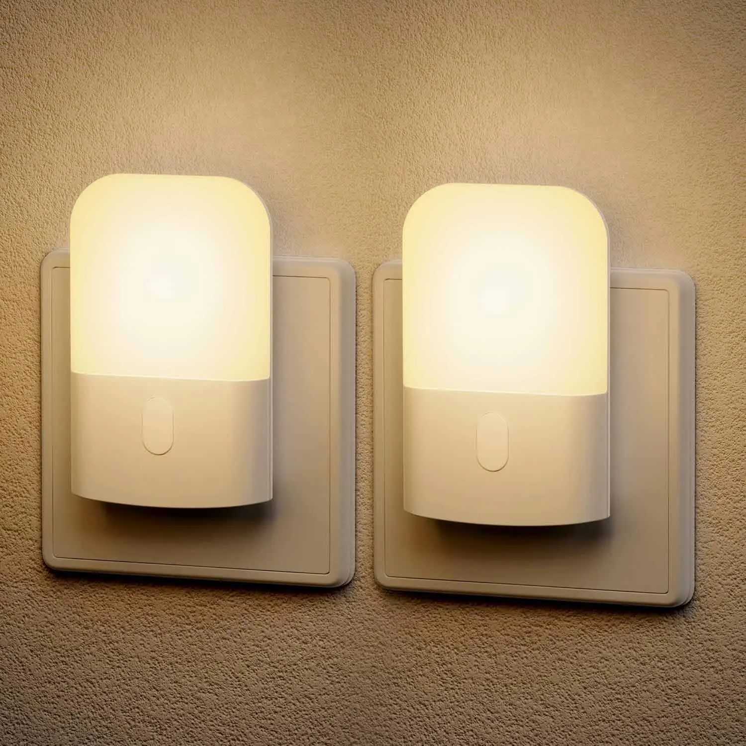 1/2 Set EU Plug in LED Light Sensor Night Lights for Kids Bedroom Auto Dusk to Dawn Sensor Dimmable Wireless Cabinet Lamp M251118