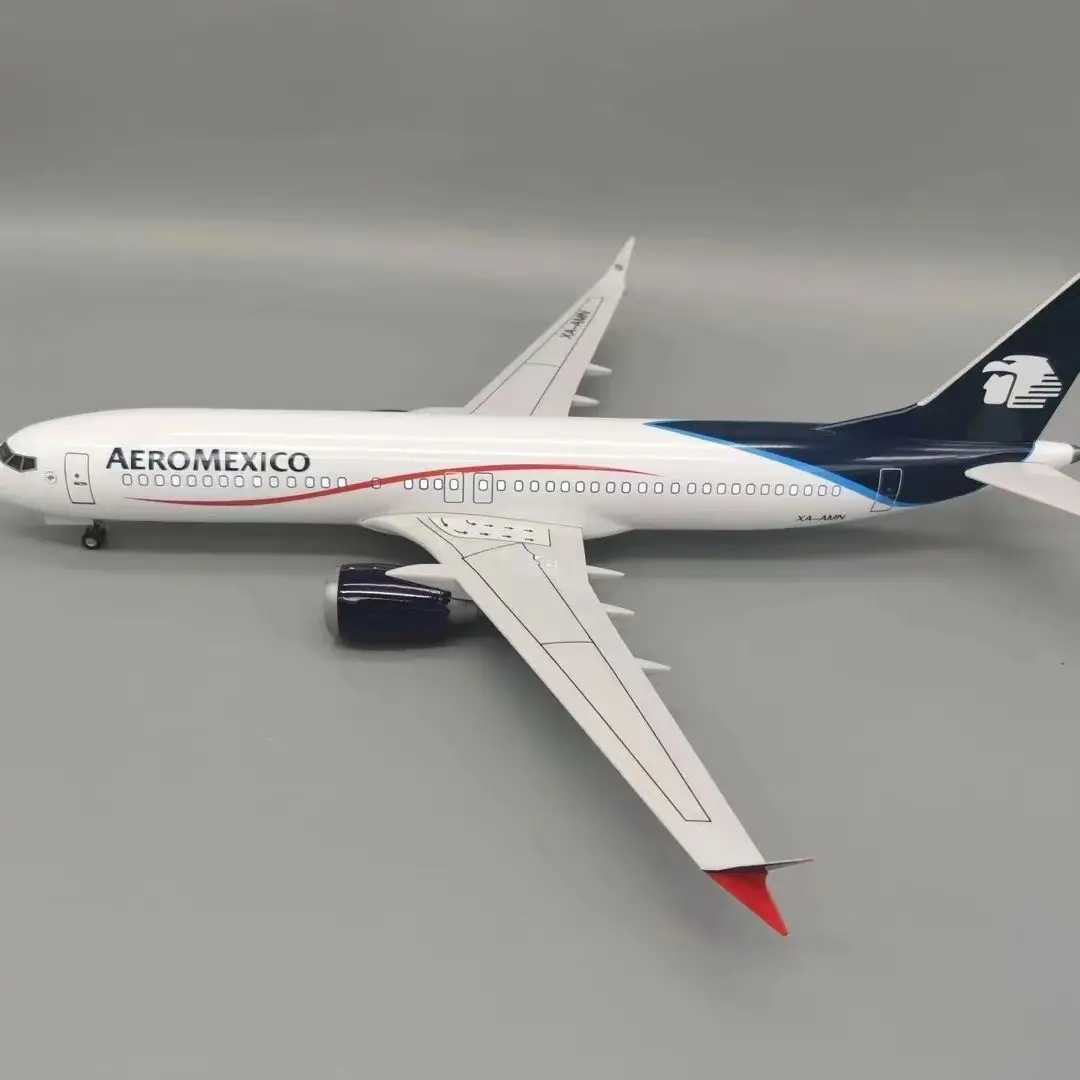 47CM 185 Scale B737 Model AEROmexico Airline With Base Landing Gears Aircraft Resin Plane Model For Collection Gift C251118