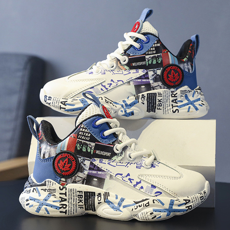 Children Sports Sneakers for Girls Kid Casual Walkfashion Boys Basketball Trainers Shoes Size 30 - 38 dh1922389
