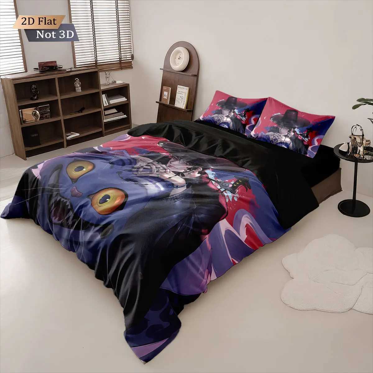 3pcs K-Pop Demon Hunters printed coreless duvet cover set multi size bedroom dormitory bedding decoration machine wash styleM251118