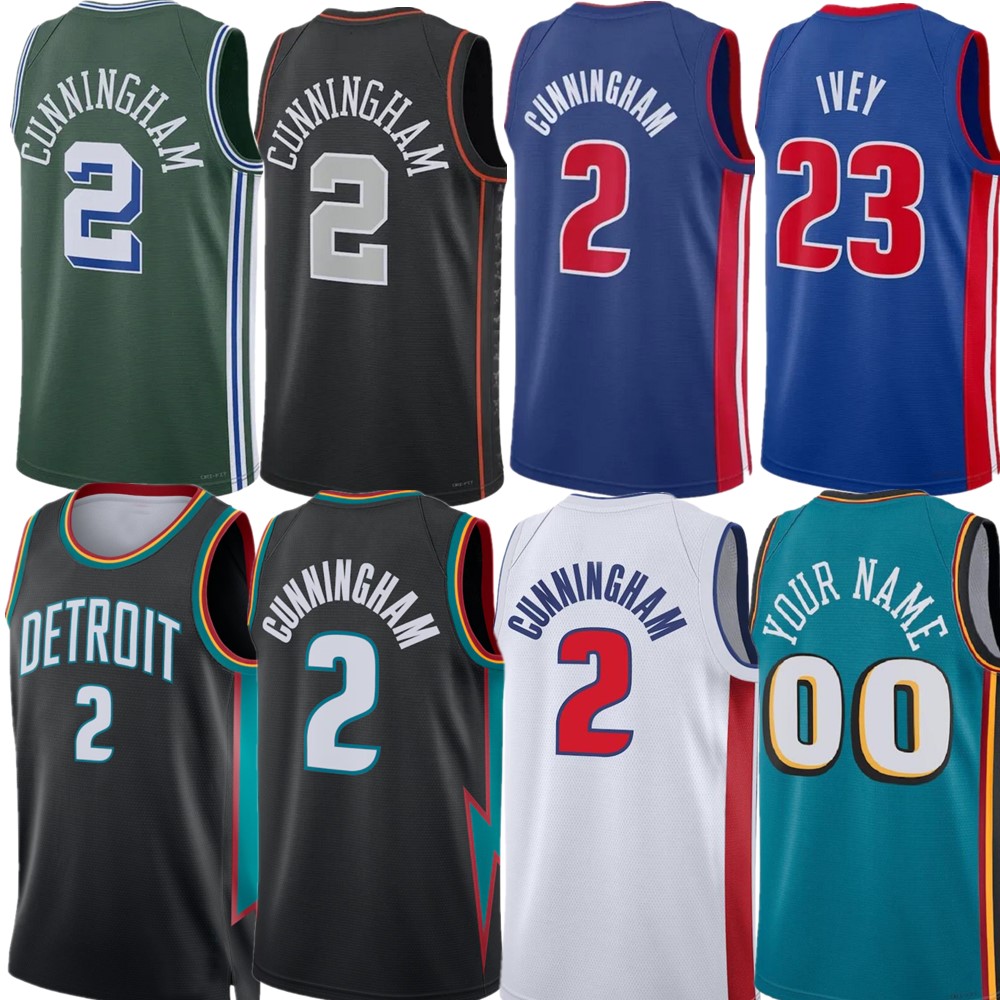 Custom Cade Cunningham Jaden Ivey Basketball Jersey Isaiah Stewart Jalen Duren Caris LeVert Marcus Sasser Piston City Ron Holland II Tobias Harris