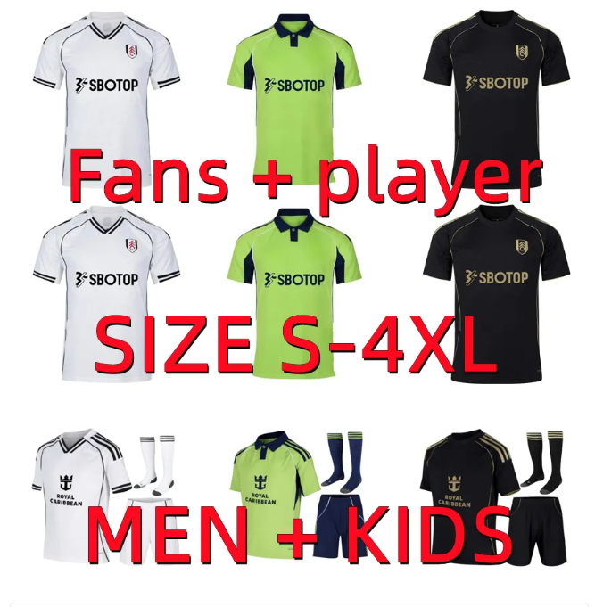 25 26 SMITH ROWE Fulham MUNIZ ANDREAS CAIRNEY RAUL football shirt soccer Jerseys MITROVIC 2025 2026 FULHAM CASTAGNE Football Shirts Men Kids Kits Socks Full Sets